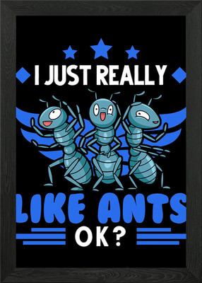Ants Ant Farm Anthill Fire Framed Wall Art Poster Canvas Print Picture