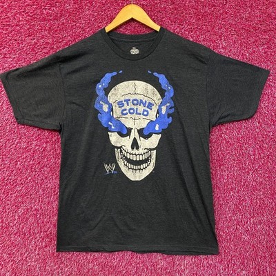 WWE Stone Cold Steve Austin Skull Graphic Design T-Shirt XL