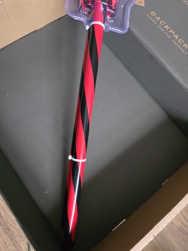 Krazed Jester Cane Staff Harley Black Red Costume Halloween Cosplay Adult Teen - Picture 4 of 4