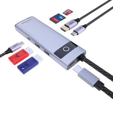 7-in-1 USB C Hub Docking Station, 4K HDMI Multiport Adapter, 100W PD Fast Cha...