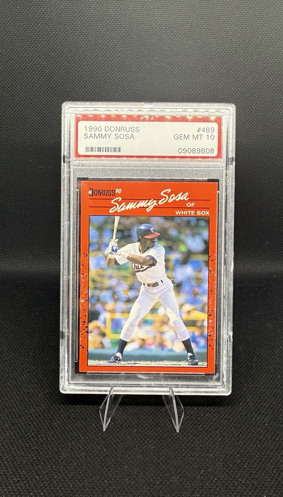 1990 Donruss Sammy Sosa #489 (RC) PSA 10