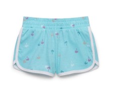 WONDER NATION Girls Size XL Plus 14-16 Knit Dolphin Shorts   Palm Topaz