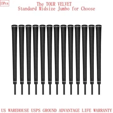 13PCs Golf Grip Golf Club Grip The Tour Velvet Anti-Slip 60R Rubber Grip 3 Sizes