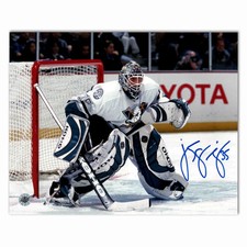 Jean-Sebastien Giguere Autographed Anaheim Ducks Away Horizontal 8x10 Photo
