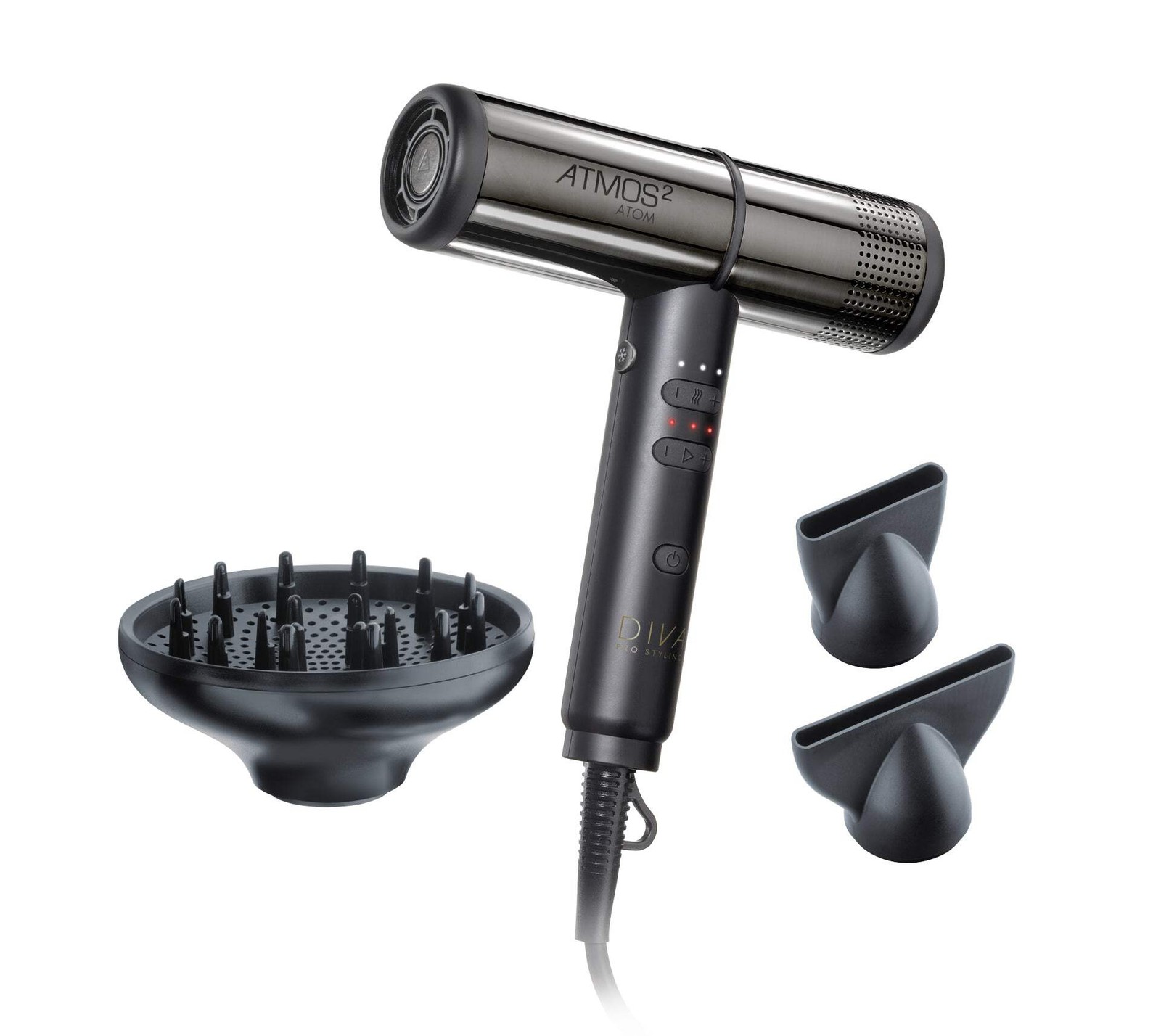 Diva Professional Styling Atmos 2 Atom Hair Dryer Black - Image 2