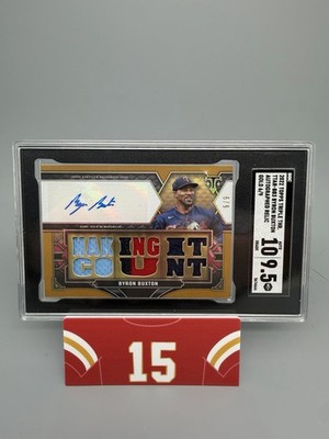 Byron Buxton 2022 Triple Threads Gold Patch Auto 6/9 #TTR-BB3 SGC 9.5 Auto 10