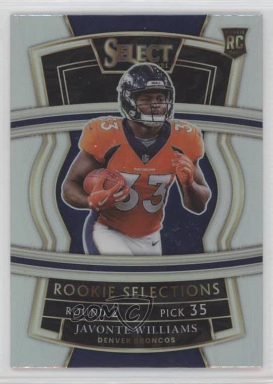 2021 Panini Select Rookie Selections Silver Prizm Javonte Williams #RS-19 ms9