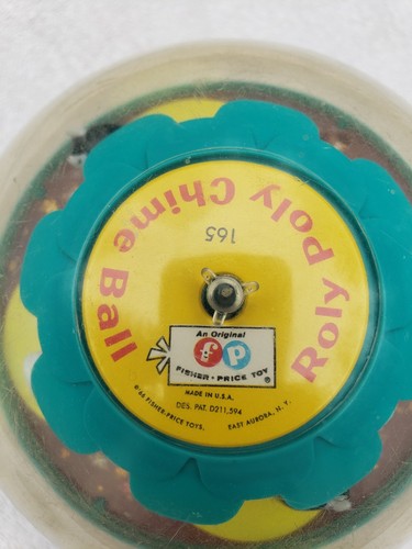 Vintage 1966 Fisher Price Toys Roly Poly Musical Carousel Chime Ball Toddler Toy - Picture 5 of 14