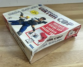 SEGA Saturn Console - Black MK-80000 2 Controllers & 8 Games Lot VIRTUA COP