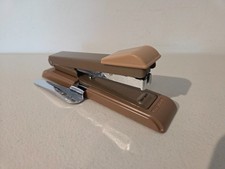 Vintage Bostitch B8 Desk Stapler Tan Brown MCM Office with Staple Remover USA