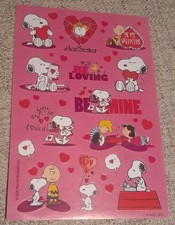 2020 American Greetings Peanuts Valentine Sticker Sheet