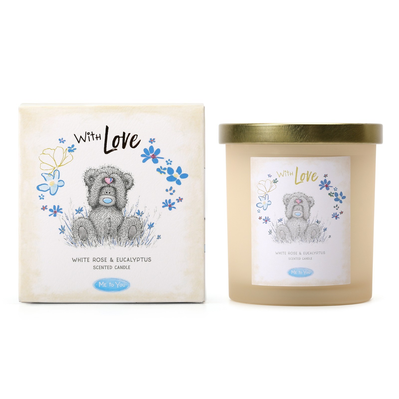 Me To You Inspired With Love Candle – White Rose & Eucalyptus Scent 206G 1-Wick