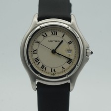 CARTIER PANTHERE COUGAR 987904 STAHL VINTAGE SCHÖN 25MM CA199 TOP ZUSTAND