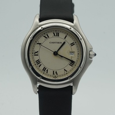 CARTIER PANTHERE COUGAR 987904 STAHL VINTAGE SCHÖN 25MM CA199 TOP ZUSTAND 2