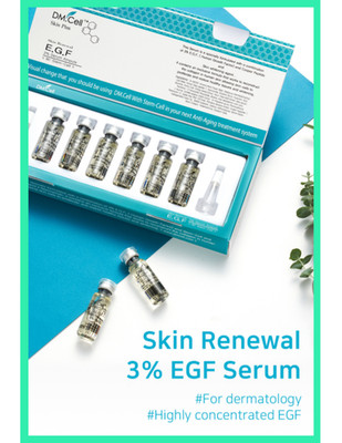 DM.Cell Skin renewal E.G.F 3% serum ampoule  (exp 11/19/ 2028) + free samples