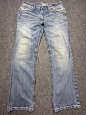Ariat M4 Jeans Mens 38x34* Relaxed Boot Cut Durango Coltrane Distressed Denim