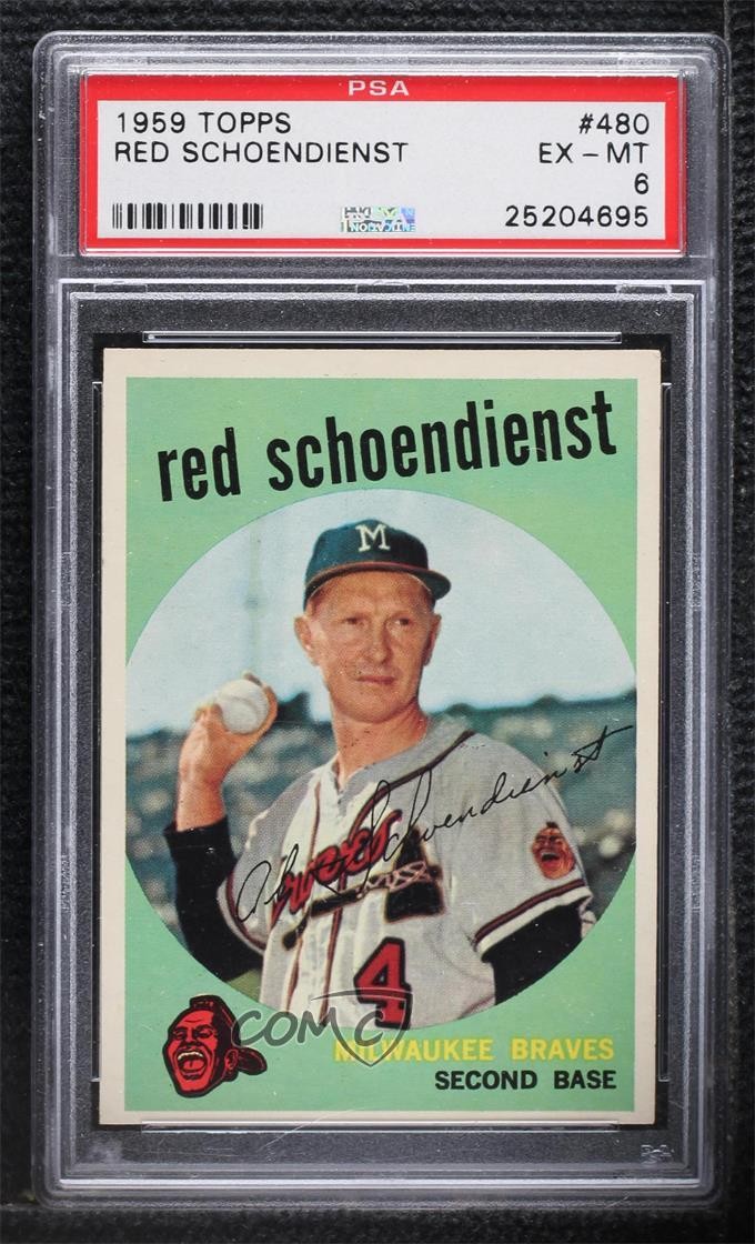 1959 Topps Red Schoendienst #480 PSA 6 HOF 2d2