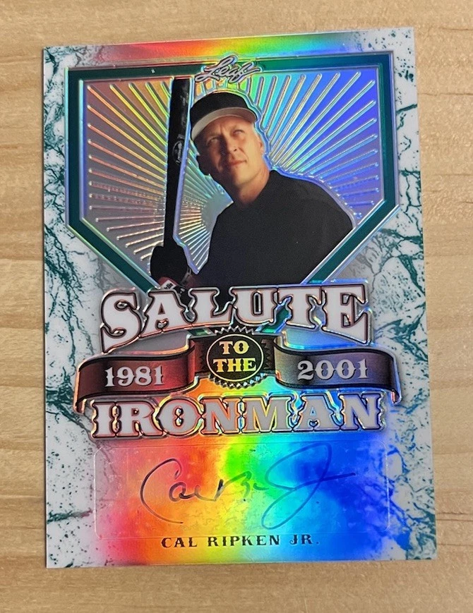 Leaf Baseball Cal Ripken, Jr. Autographed Sports Trading Cards