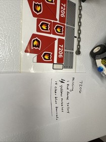 LEGO CITY: Fire Helicopter (7206) Near Complete New Stickers