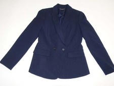 J. Crew Women's Lady Double Breasted Blazer Jacket Size 2 Navy Blue BA488 Lined