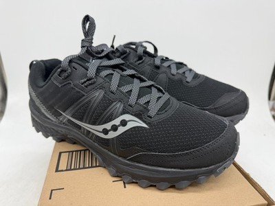 Saucony Excursion TR14 Trail Running Shoes Men's Black Sneakers - 10 WIDE