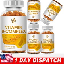 120 600x Vitamin B Complex Capsules B2,B6,B12, Immune Support Capsules 500mg