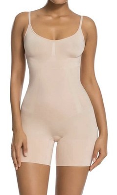 SHAPERX Shapewear  Women Tummy Control Open Bust Thigh Slimmer Body 2x/3X Beige