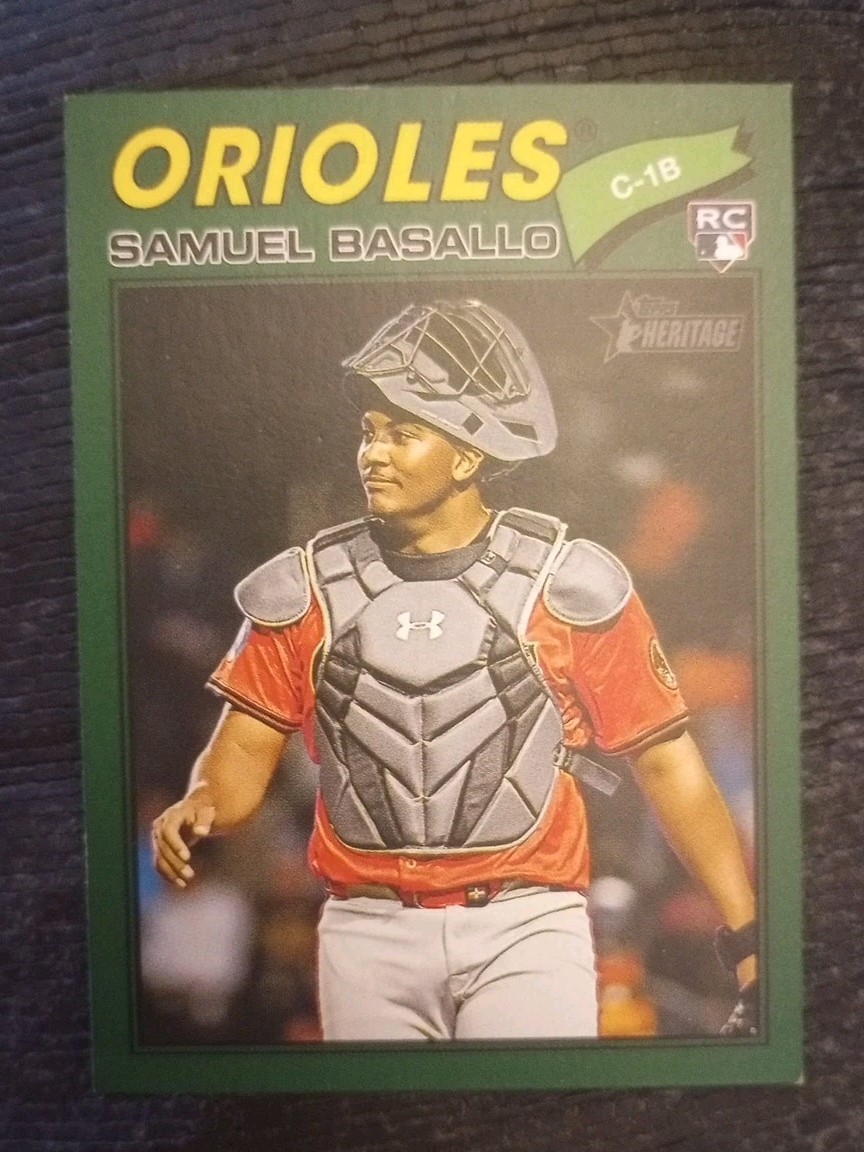 2026 Topps Heritage - Samuel Basallo #175 Dark Green Border (RC)