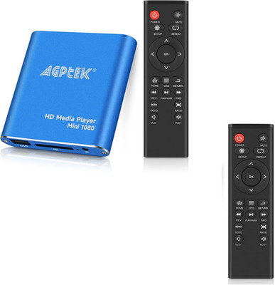 HDMI Media Player with One More Remote Control, Blue Mini 1080P Full-Hd Ultra HD