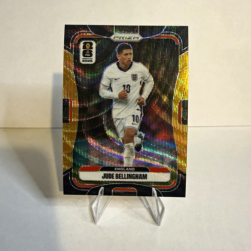 Bookend  8/8 Panini Prizm World Cup Jude Bellingham #114 Black Gold Wave Prizm