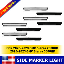For GMC Sierra 2500HD 3500HD 2020-2023 Smoked White LED Wheel Fender Side Lights