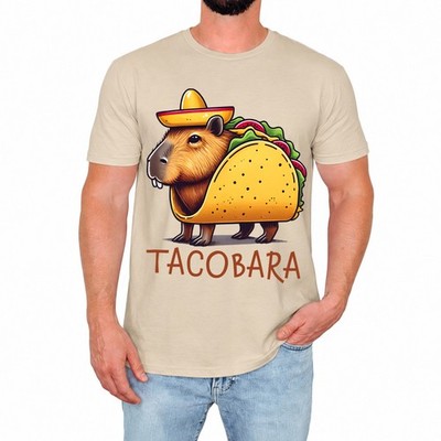 Lustiges Taco Capybara Herren T-Shirt humorvoll süß Cartoon Tierliebhaber Geschenk