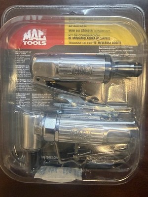 Mac Tools 1/4 Mini air Die Grinder Set -both AG14AH & AG14 angle head Great Cond