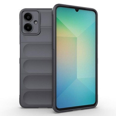 Samsung Galaxy A06 4G Hülle Magic Shield TPU Flanell Dunkelgrau