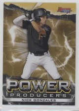 2020 Bowman's Best Power Producers Gold Refractor 12/50 Nick Gonzales #PP-NG 1b3