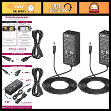 24V 60W Power Supply Adapter 2 Pack, UL-Listed LED Driver, 2.5A Class 2