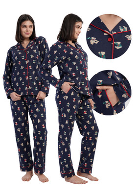 Damenpyjama M Vienetta Lange Hose und lange Ärmel mit Reißverschluss, stilvoll