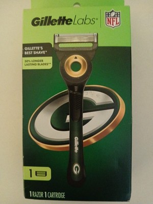 Gillette Labs Special NFL Packers Edition Shaving Razor, 2D Flex Disc...