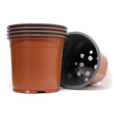 Plastic Nursery/Seedling Thermoformed Plant Pots | 9cm-13cm | Terracotta/Black