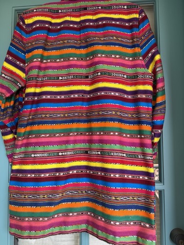 Grau Woven Guatemalan Fabric One-Of-A-Kind Shawl Collar Vintage 80’s Blazer - Picture 3 of 4