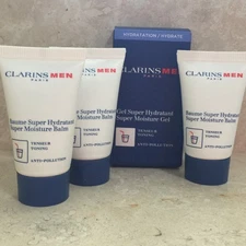 5 Clarins Mens Anti- Pollution Super Moisture Balm .43oz each no Box Sealed 5pac