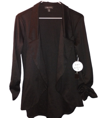 Woman's Casual Relaxed Fit Open Front Blazer By Moa Moa  Size M