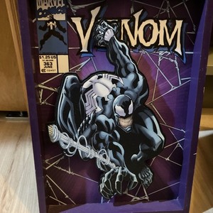 Marvel Venom Pop Creations 3D Wooden Wall Frame Comic Poster Framed  8×12