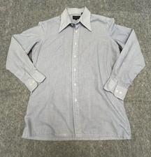 Vintage Yes Saint Laurent Men  s Dress Shirt 16 32/33 Blue