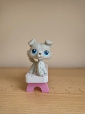 Littlest Pet Shops #363 grey collie dog.