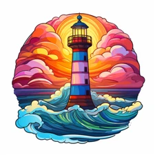 Huge XXXL Car Decal Sticker Lighthouse Decal