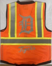 DETROIT TIGERS ORANGE & BLACK REFLECTIVE SAFETY VEST