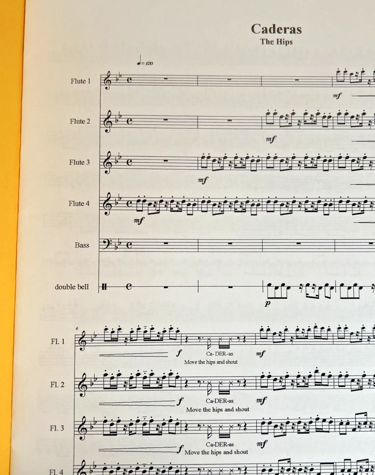 Caderas ~ Cuarteto de flauta con bajo y campana doble ~ Michael Coolen ~ Alry Foto 2 de 4