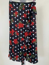 NWD ZARA Multicolor PRINTED SKIRT WITH RUFFLES TRIMS SMALL 0097 230 065 READ