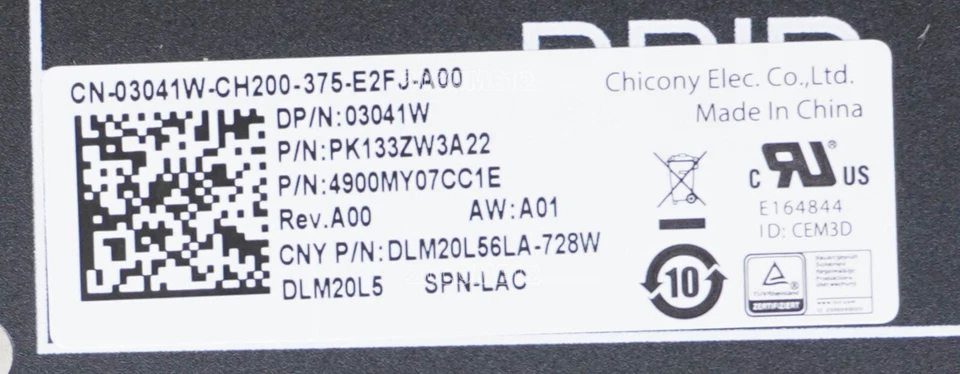 New for DELL Latitude 3320 3420 2021 keyboard no Backlit Latin Spanish Teclado - image 2 of 3